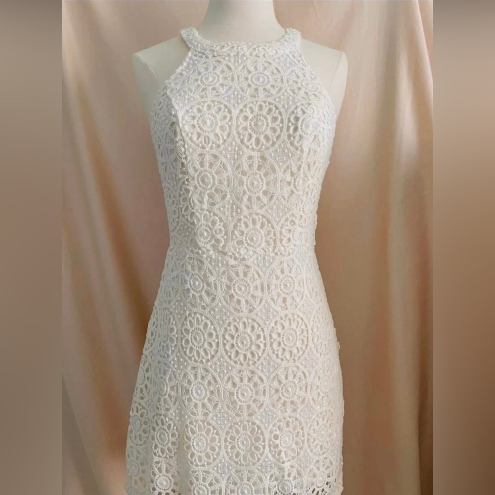 Hollister White Crochet Beach Summer Dress